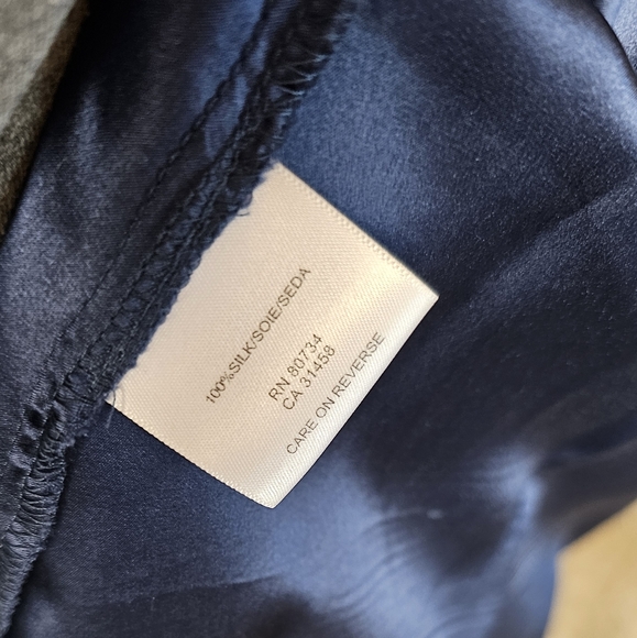 [BCBG MAXAZRIA] Navy Blue Silk SequinBeaded Babydoll Mini Dress 《6》 - Picture 10 of 16